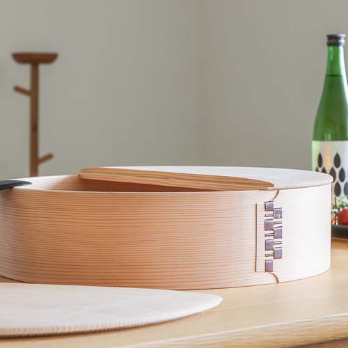 大館曲げわっぱ 栗久 飯切り 小判型 伝統工芸品 木製 おひつ | MUKU工房