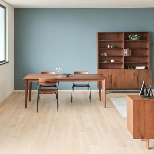 九州民藝家具⑤ ダイニングテーブル 桜ムク材 経年変化によるいい