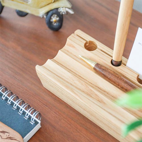 豊岡クラフト　森林楽　木製文具　ペントレイ　(自宅保管品・美品) 豊岡クラフト 森林楽 木製文具 ペントレイ (自宅保管品・美品