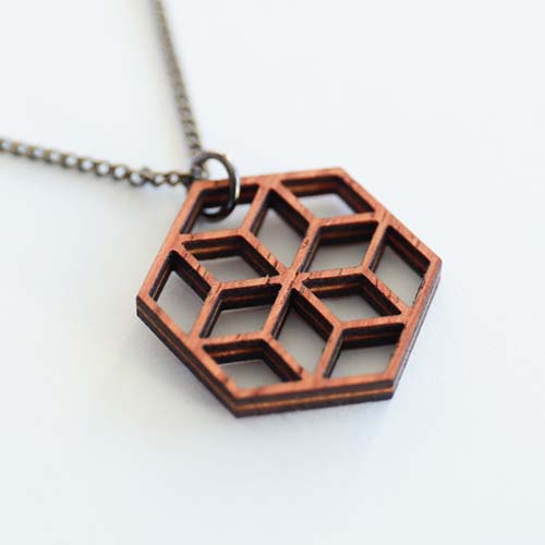 各地の名工房 MORI KOUGEI 森工芸 geometric pendant 幾何学模様