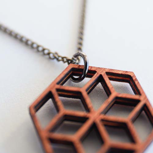 各地の名工房 MORI KOUGEI 森工芸 geometric pendant 幾何学模様の木の