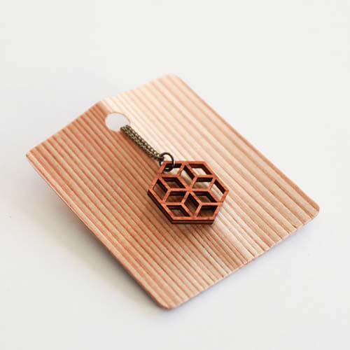 各地の名工房 MORI KOUGEI 森工芸 geometric pendant 幾何学模様の木の