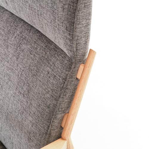 Donadona　ハイバックソファ　日進木工　グレー Donadona ハイバックソファ 日進木工 グレー 国産デザイナーズ