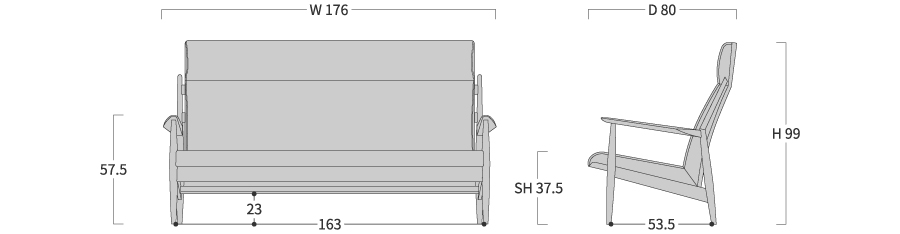 飛騨家具 nissin 日進木工 Grow グロウ ハイバックソファ 国産