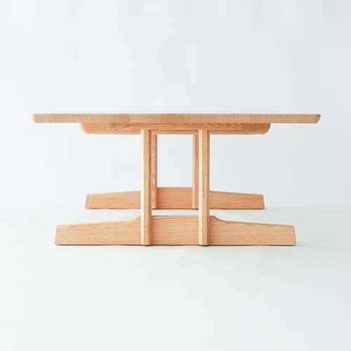 飛騨家具 nissin 日進木工 Slow スロウ 座卓 2本脚 国産家具 無垢
