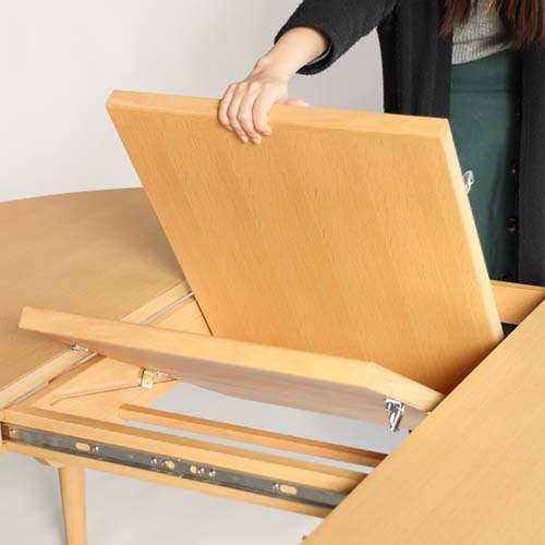 飛騨家具 nissin 日進木工 sof ソフ 丸伸長式テーブル 国産家具 無垢