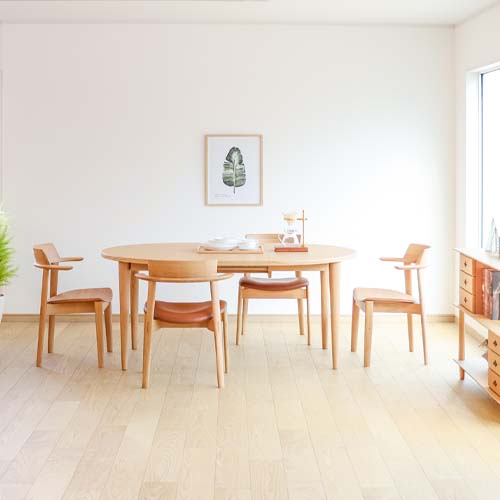 日進木工　伸縮テーブル 飛騨家具 nissin 日進木工 sof ソフ 丸伸長式テーブル 国産家具