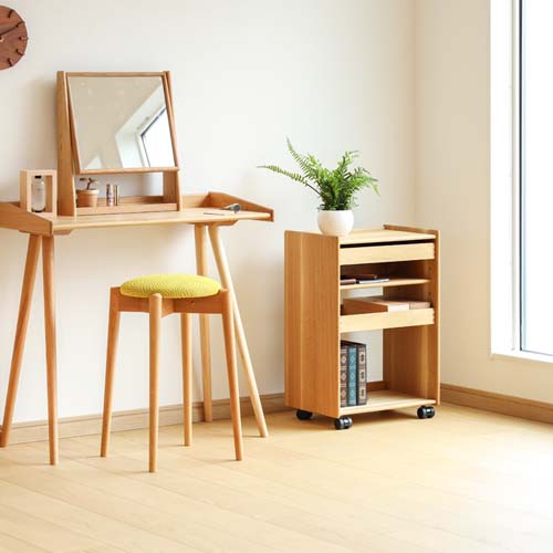 飛騨家具 nissin 日進木工 toy トイ ワゴン 国産家具 無垢 デスク