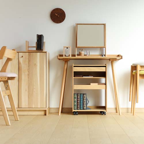 飛騨家具 nissin 日進木工 toy トイ ワゴン 国産家具 無垢 デスク