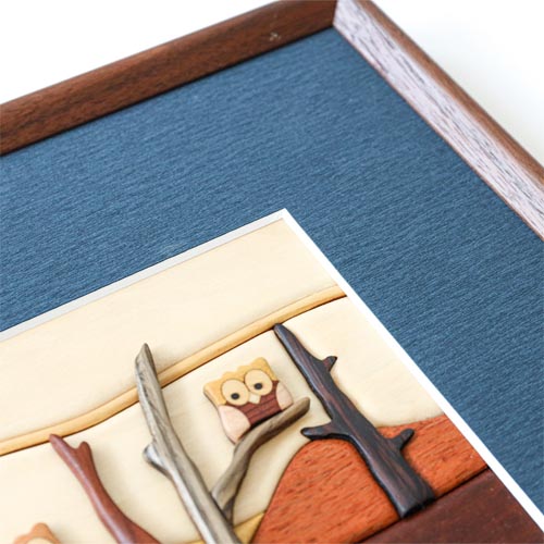 旭川クラフト Pecker 工房ペッカー E6 寄せ木額 国産クラフト