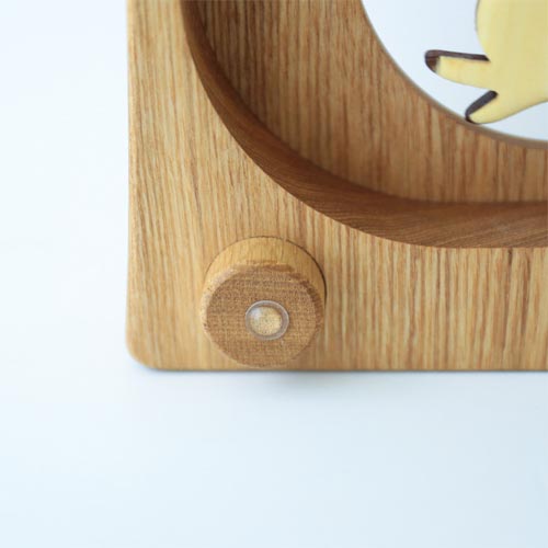 旭川クラフト Pecker 工房ペッカー F43 切株振り子時計 森のふくろう