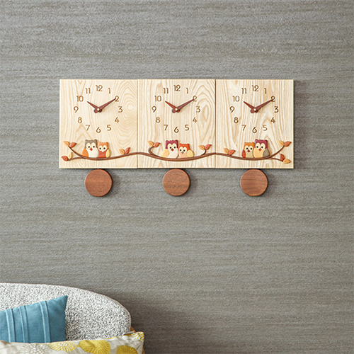 旭川クラフト Pecker 工房ペッカー 絆時計 振り子 ふくろう 国産