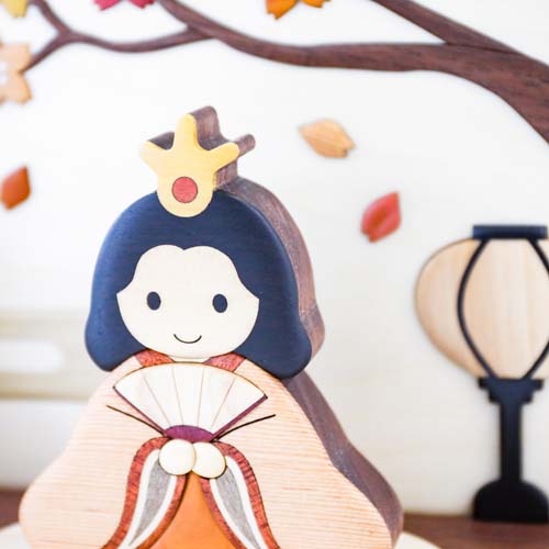 木製　雛人形 旭川クラフト sasaki ササキ工芸 Mokusei Hinaningyo 木製