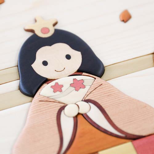 旭川クラフト Pecker 工房ペッカー 木製寄せ木雛人形 壁掛け 国産