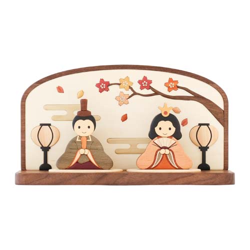 旭川クラフト Pecker 工房ペッカー 木製寄せ木雛人形 国産クラフト