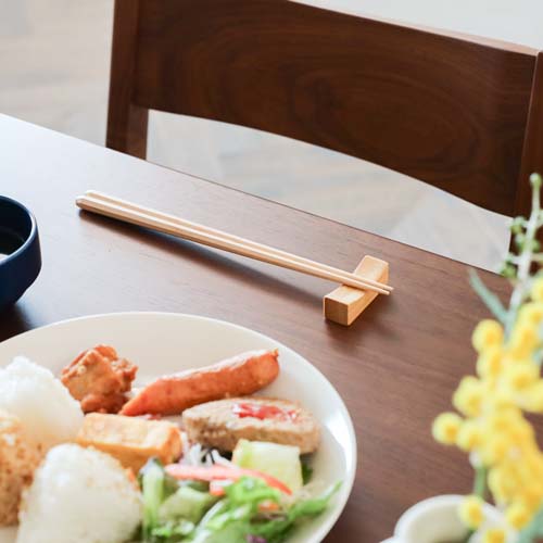 火箸 箸・箸置きセット クリア箸 金糸<2組>