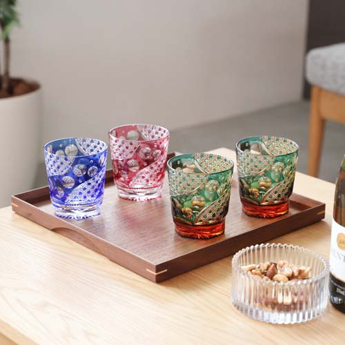 茶道具　彩色金銀箔入　クリスタル　茶碗　大川薫　共箱　ガラス　硝子　夏茶碗　茶会 茶道具 彩色金銀箔入 クリスタル 茶碗 大川薫 共箱 ガラス 硝子