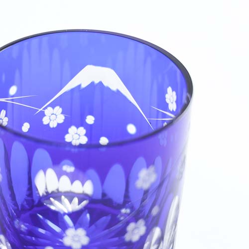 江戸切子 SAIHO 硝子工房彩鳳 M-123 オールド 富士桜 伝統工芸品