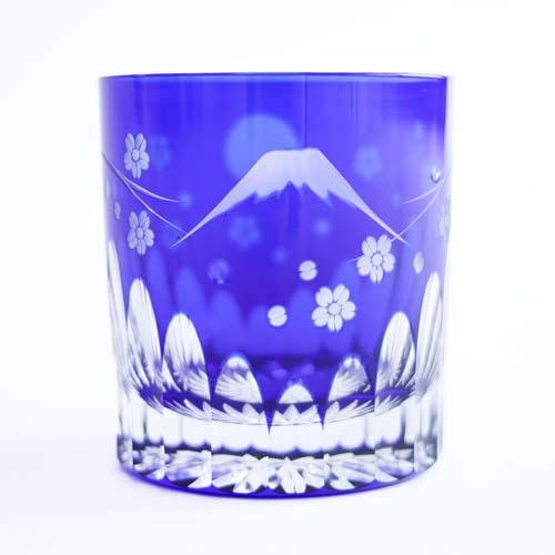 江戸切子 SAIHO 硝子工房彩鳳 M-123 オールド 富士桜 伝統工芸品