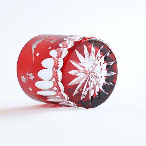 江戸切子 SAIHO 硝子工房彩鳳 M-123 オールド 富士桜 伝統工芸品