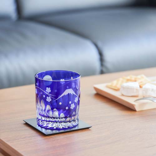 江戸切子 SAIHO 硝子工房彩鳳 M-123 オールド 富士桜 伝統工芸品