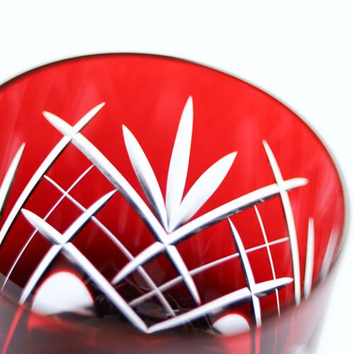 江戸切子 SAIHO 硝子工房彩鳳 M-130 オールド 剣矢来 伝統工芸品