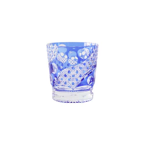 江戸切子 SAIHO 硝子工房彩鳳 M-250 オールド 八角篭目 伝統工芸品
