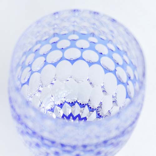 江戸切子 SAIHO 硝子工房彩鳳 M-404 タンブラー 万華鏡菊繋ぎに玉重