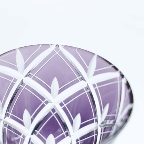 江戸切子 SAIHO 硝子工房彩鳳 M-57 ぐい呑 重矢来 伝統工芸品 ガラス製