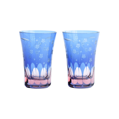 江戸切子 SAIHO 硝子工房彩鳳 M-130 オールド 剣矢来 伝統工芸品