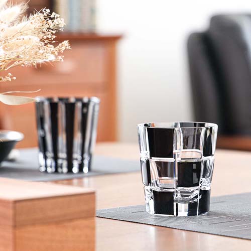 江戸切子 SAIHO 硝子工房彩鳳 M-8285 オールド 市松 伝統工芸品 ガラス