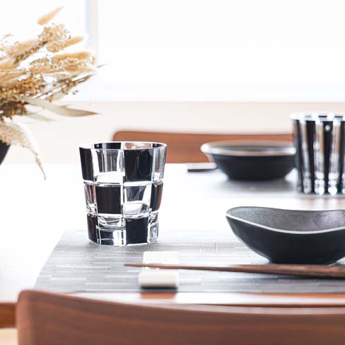 江戸切子 SAIHO 硝子工房彩鳳 M-8285 オールド 市松 伝統工芸品 ガラス