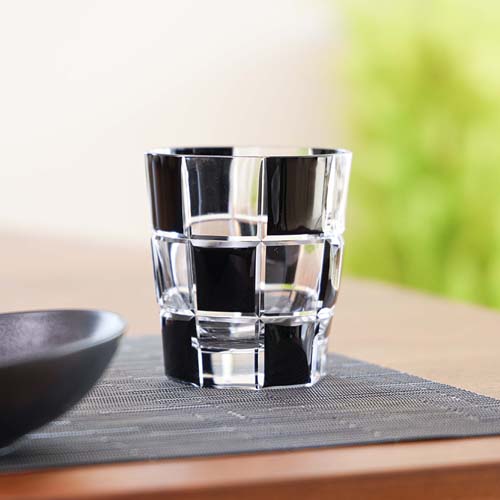 江戸切子 SAIHO 硝子工房彩鳳 M-8285 オールド 市松 伝統工芸品 ガラス