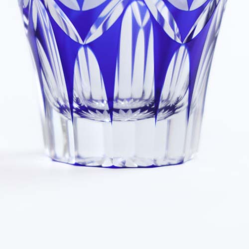 江戸切子 SAIHO 硝子工房彩鳳 M-8522 ミニオールド 重双葉 伝統工芸品