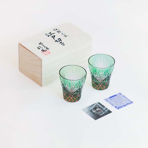 江戸切子 SAIHO 硝子工房彩鳳 M-8586 ミニオールド 剣菱星 伝統工芸品