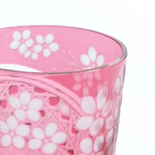 江戸切子 SAIHO 硝子工房彩鳳 MH-239 オールド 桜花 伝統工芸品 ガラス