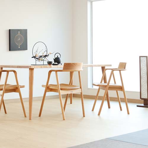 飛騨家具 shirakawa シラカワ Andre アンドレ アームチェア 板座 国産