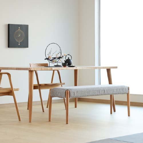 飛騨家具 shirakawa シラカワ ベンチ 張座 国産家具 無垢 ベンチ