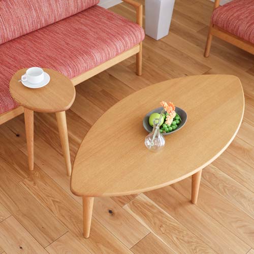 飛騨家具 shirakawa シラカワ リビングテーブル 楕円 国産家具 無垢