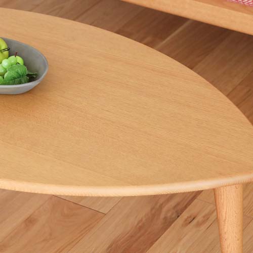 飛騨家具 shirakawa シラカワ リビングテーブル 楕円 国産家具