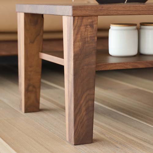 115X60木製脚ウォールナットワックス仕上げテーブル 楽天市場】デスク 幅107cm ウォールナット 木と風 角脚 丸脚