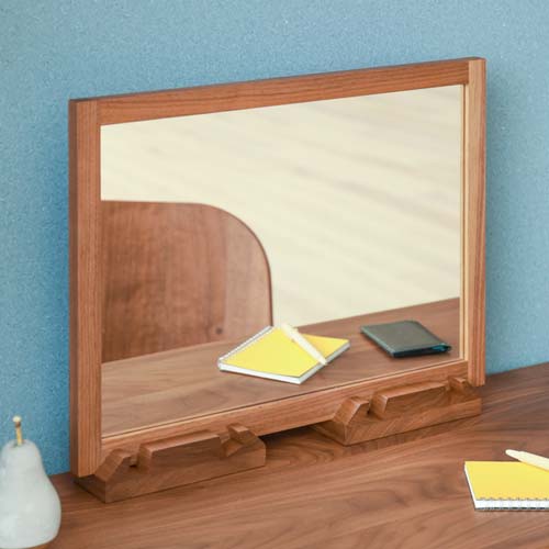 静岡家具 SUGIMOTO 杉本家具 フラッグ 置き鏡 国産家具 無垢 ミラー