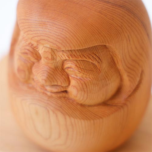 一位一刀彫 鈴木彫刻 招福だるま 伝統工芸品 木製 オブジェ | MUKU工房