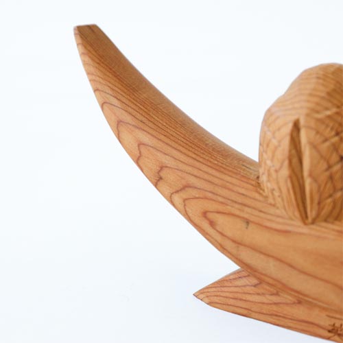 【一刀彫】フクロウの彫刻 置物　オブジェ　作家 一点もの　縁起物 一刀彫】フクロウの彫刻 置物 オブジェ 作家 一点もの 縁起物