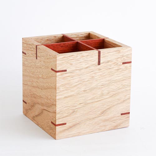 旭川クラフト 鈴木工房 ペンスタンド 伝統工芸品 木製 ペン立て