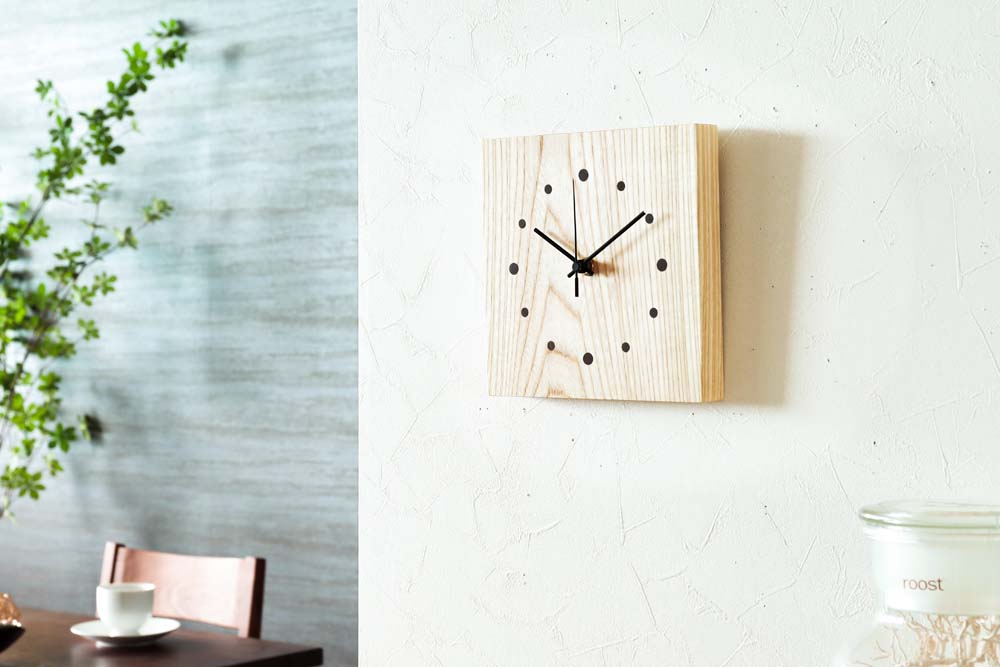 Asahikawa craft Suzuki Studio Simple clock | 無垢にこだわる旭川家具・飛騨家具の専門店 | MUKU工房