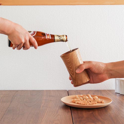 鈴木篤夫 備前焼 緋襷フリーカップ コップ ビアマグ 酒器 麦酒呑 酒杯 酒盃 0424154140_6809dd241ea22.JPG