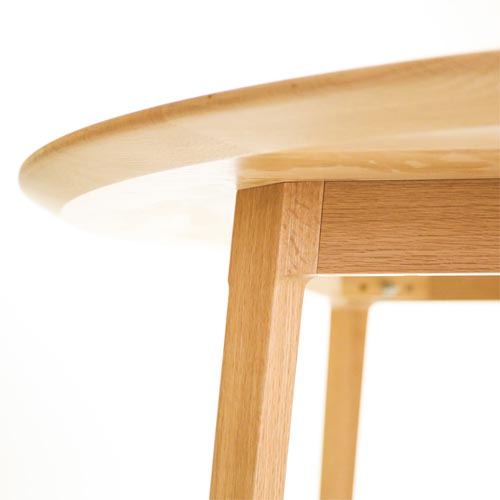 旭川家具　オーク材　ラウンドテーブル　ダイニング（φ95cm） 旭川家具 TAKUMI KOHGEI 匠工芸 Tapered テーパード ダイニング