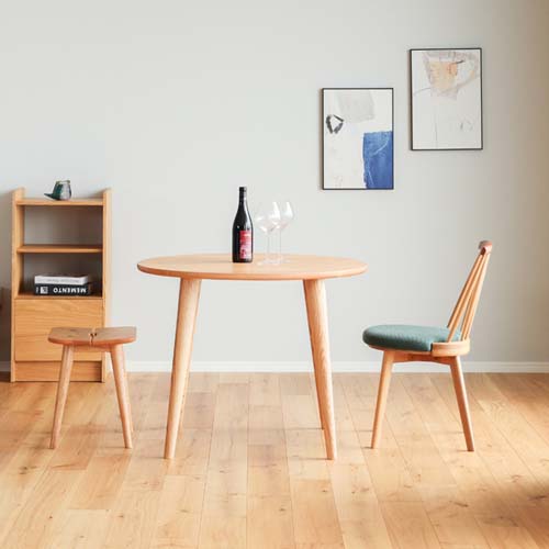 美品 木製カウンターテーブル カーブデザイン ダイニング