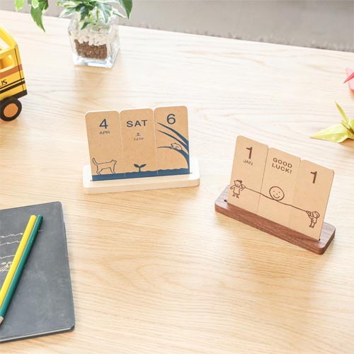 旭川クラフト tek てく カレンダー 国産クラフト 木製 ウォールナット